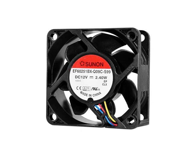 Suitable for EF60251BX-Q09C-S99 12V 60mm Dual Ball Bearing PWM Cooling Fan 6000RPM 2.40W Industrial Server Power Supply