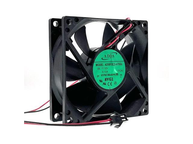 80mm Silent Fan AD0812LX-A70GL 80mm 12V Silent Computer Cooling Fan, 8cm, 80x80x25mm, 1900RPM, 22dBA, suitable for heatsinks.