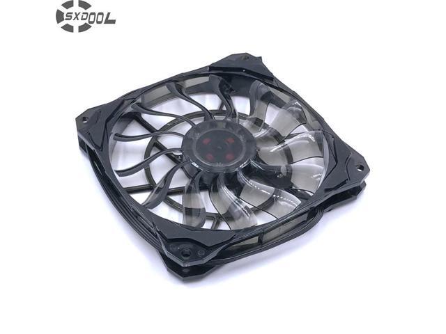 120mm ultra-thin computer fan, only 15mm thick, silent cooling, 53.6CFM airflow, 120x15mm PWM control, with shock-absorbing rubber.