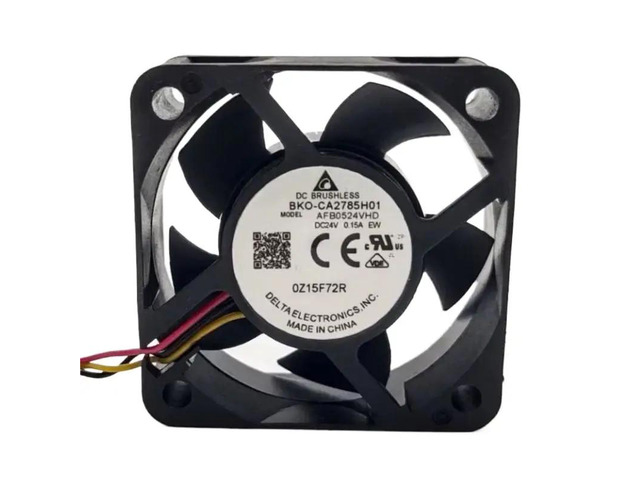 50mm DC fan for AFB0524VHD, measuring 50x50x20mm, 24V 0.15A, with dual ball bearings and a speed sensor, suitable for inverters.