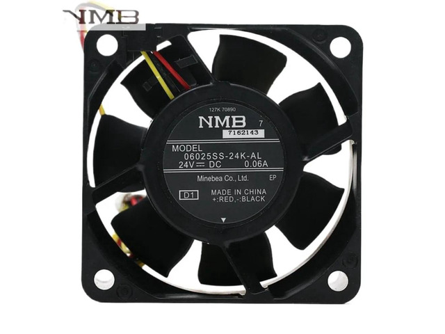 One 60mm 24V fan, suitable for 06025SS-24K-AL 6025 6cm DC brushless cooling 0.06A 4000RPM blower - quiet and reliable.