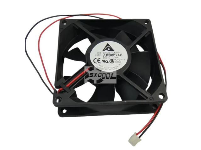 80mm 24V AFB0824H Chassis Fan 8025 80x80x25mm DC 0.12A PC cooling, suitable for heatsinks, servers, inverters, and power supplies.