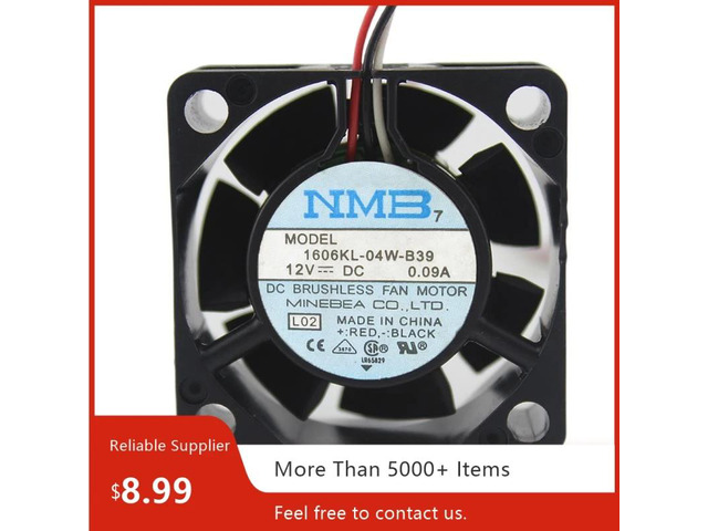 A 4cm fan, 40mm 12V server cooling fan, suitable for 1606KL-04W-B39 2wire chassis, 18,000 RPM speed, 15 CFM airflow, applicable to PC and network...