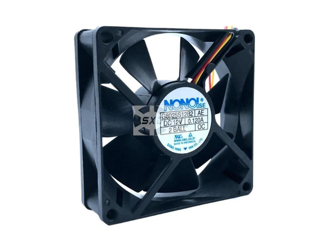 8cm Silent Fan G8025S12B2 80mm 12V 0.120A Cooling Fan, Silent Operation, Suitable for 80x25mm Televisions