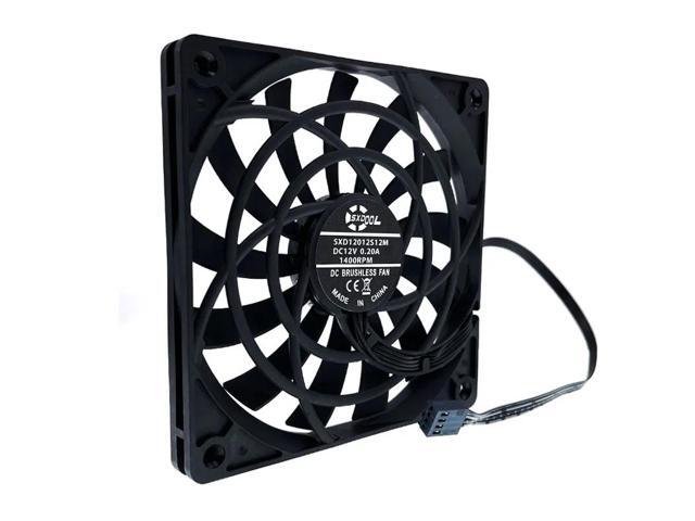 Silent 120mm x 12cm PWM cooling fan, ultra-thin 12mm, 120x120x12mm, DC 12V 0.20A 1400RPM, quiet and low-noise computer case cooler.