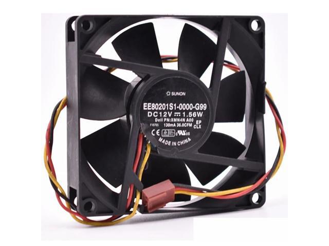 80mm DC 12V 0.6A fan for EE80201S1-0000-G99 XMN4N A00 server cooling fan, 80x80x20mm, three-wire.