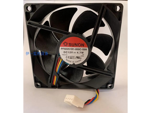 PF92251B1-000C-A99 9225 12V 4.7W Dual Ball Bearing PWM 4-Pin Cooling Fan