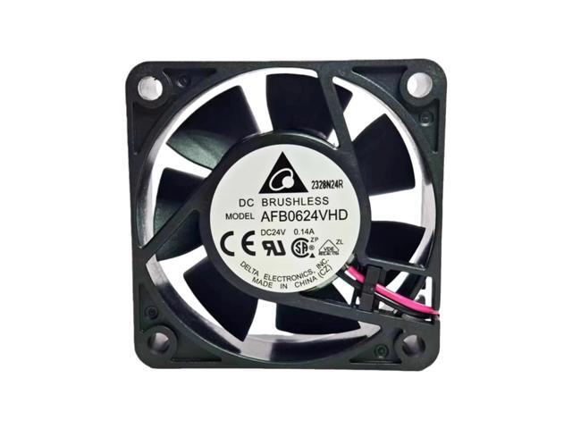 Suitable for AFB0624VHD 6020 24V 0.14A industrial cooling fan 19.8CFM 33dBA dual ball bearing, suitable for inverter communication power supplies.
