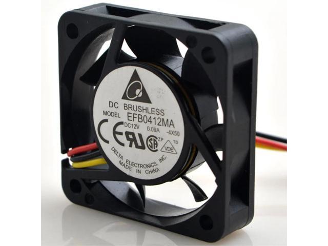 EFB0412MA 40mm 12V 0.09A 4CM Server Cooling Fan, Axial Flow Type, Dual Ball Bearings, Suitable for Industrial and Telecommunications Applications