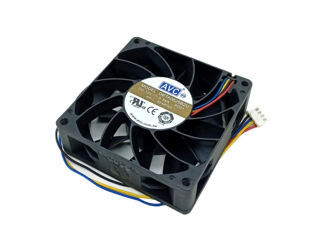 80mm 12V server chassis fan for DBTA0825B2U, with PWM control, 4200 RPM speed, for cooling and temperature regulation.