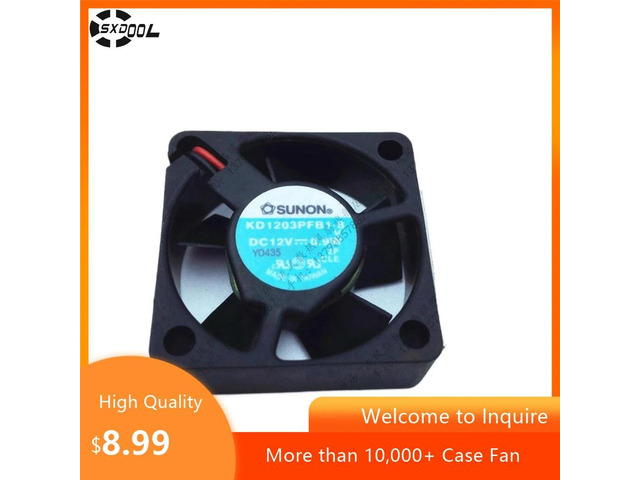 30mm mini cooling fan for KD1203PFB1-8, 12V, 0.9W, 18000RPM, magnetic levitation, dual-wire.