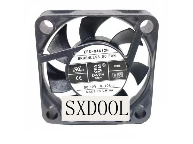Two 40mm 12V mini case fans, compatible with DWPH 4010 12V 0.10A EFS-04A12H 2-wire silent miniature 40x40x10mm cooling fans.