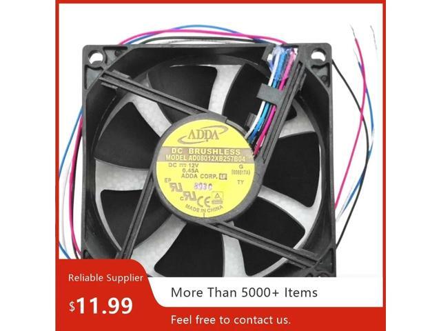 80mm/8cm axial fan for 8025 four-wire speed control fan, dual ball bearing, 12V, 0.45A, AD0812XB257B04