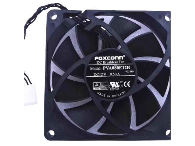 80mm PWM fan cooler, suitable for 8015 PVA080E12R 8CM PWM cooling fan, 12V 0.5A single ball bearing ultra-thin type.