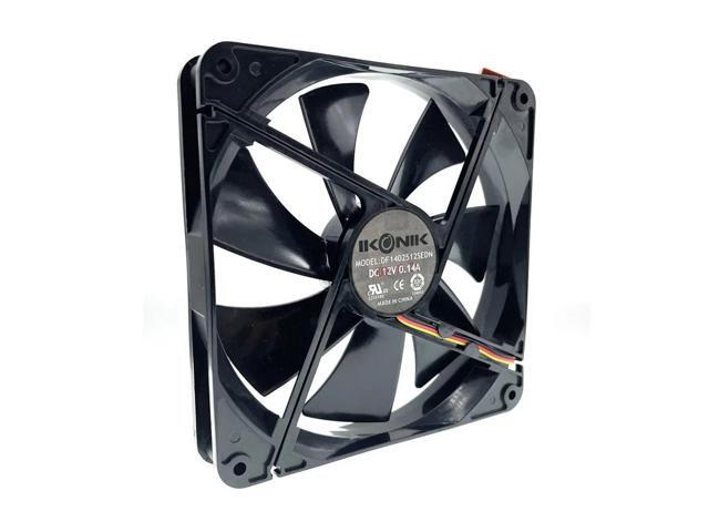 140mm x 14cm Silent PC Cooling Fan, 140x140x25mm Sleeve Bearing, 12V, 1100RPM, 3-Pin 3-Wire PC Case Heatsink