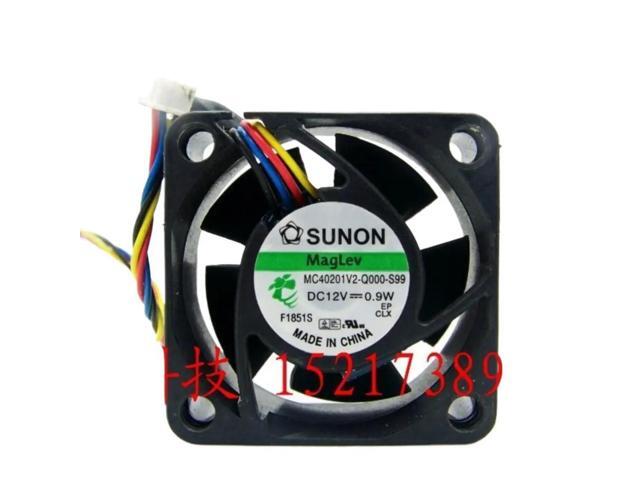 40mm 4cm fan for MC40201V2-Q000-S99, 40mm 12V 0.9W 4-wire 4020 cooling fan, suitable for small devices.