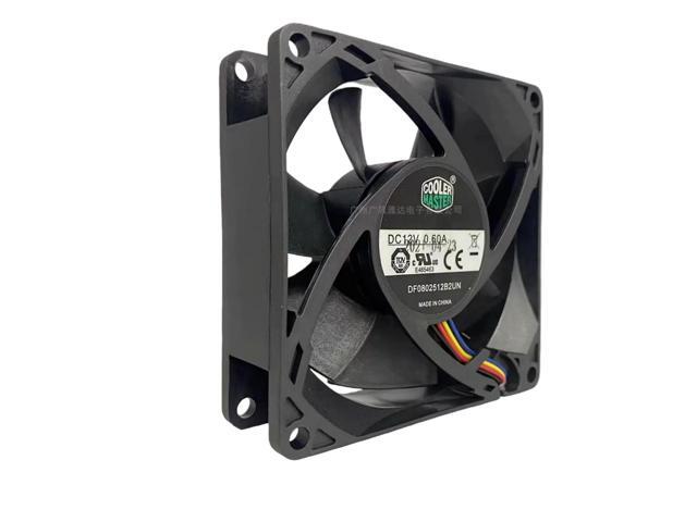 8025 PWM Fan 12V 0.6A 8CM DF0802512B2UN 4-pin Hydraulic Bearing Silent Case Fan, PC Computer Cooling Fan