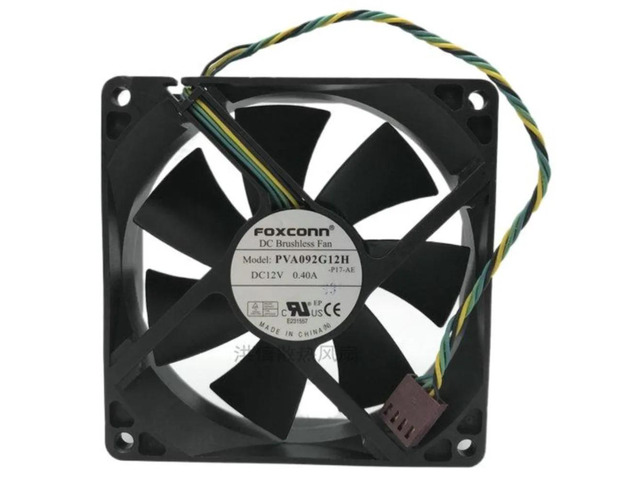 PWM CPU cooling fan for the 9025, model PVA092G12H, DC12V 0.40A, 4-pin PWM high-airflow fan.