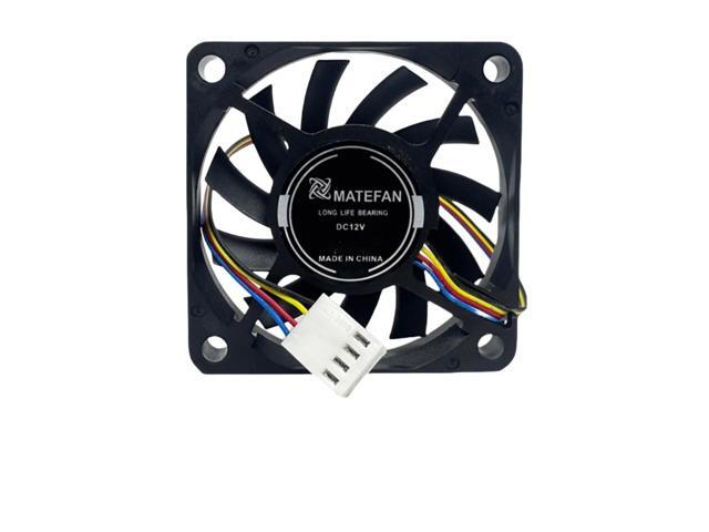 Ultra-thin 6010 12V 0.25A PWM cooling fan - 60x60x10mm, 5500RPM, 4-pin motherboard connector, suitable for PC case fans.