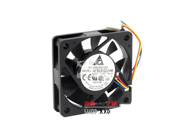60mm fan for AFB0612VHB 6015, 12V 0.24A four-wire PWM cooling, suitable for PCs, servers and electronic products.