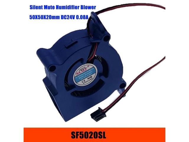 Suitable for SF5020SL 24V 0.08A 5cm humidifier silent cooling fan turbine blower, dimensions 50x50x20mm, speed 3600RPM.