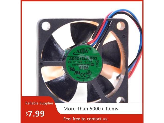 One AD3512LX-G53 35mm 12V 0.11A 3-wire CPU case cooling fan, 9500RPM, 8.1CFM, suitable for electronic products and computers.