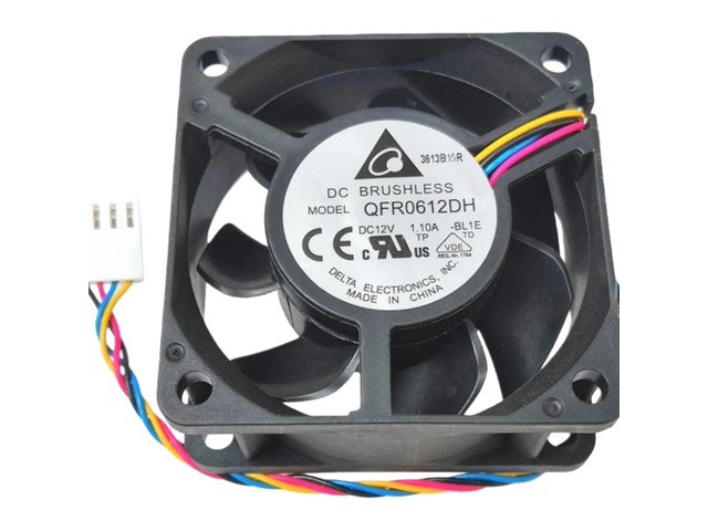 Suitable for QFR0612DH-BL1E 6025 12V 1.10A high-speed PWM cooling fan, dual ball bearing, 4 wires, for DIY server cooling and GPU modification.