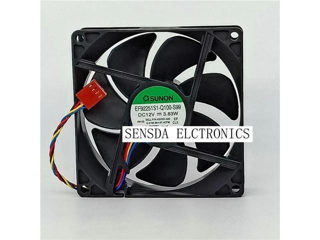 92mm PWM CPU fan for EF92251S1-Q100-S99 9225 12V 3.83W EF92251S1-Q000-S9A 90x25mm 90mm CPU cooler.
