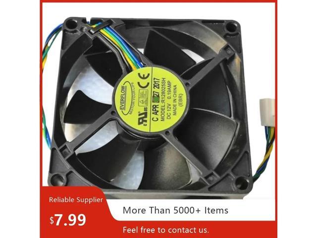 Suitable for R128025SH 80mm PWM CPU cooling fan, 12V 4-pin, 750-2800RPM, for PC heatsinks and chassis ventilation.