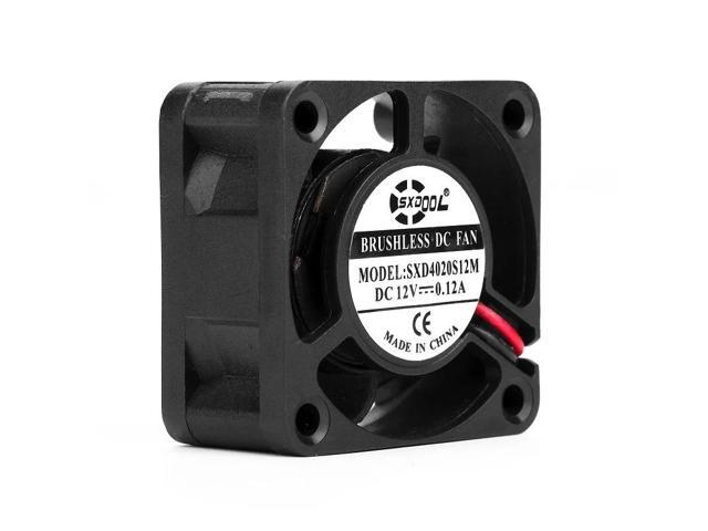 Two 40*40mm SXD4020S12M 4020 40mm fans, 12V 0.12A 2-pin 5-blade brushless mini cooling fan 4020