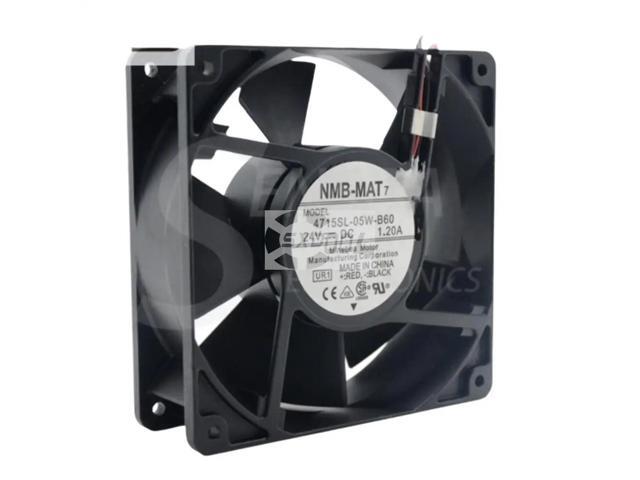 Cooling fan for welding machines (model 4715SL-05W-B60), dimensions 120x120x38mm, DC 24V, 1.2A, IP55 waterproof, high-speed cooling fan.