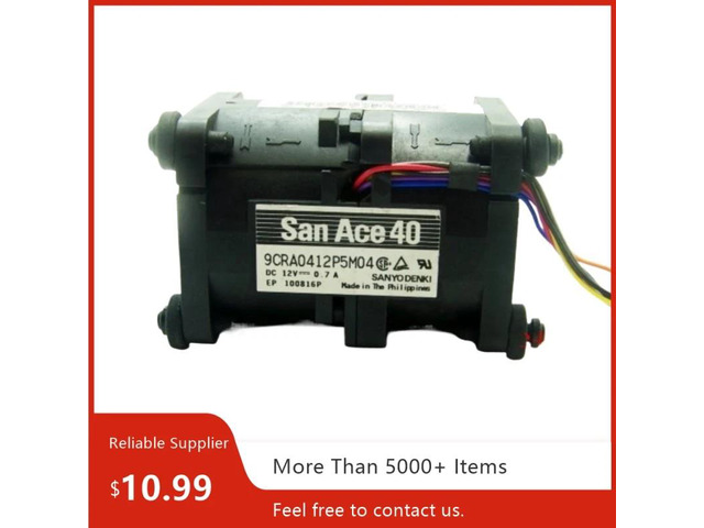 Powerful 40mm 12V PWM server fan: 9CRA0412P5JM04 (0.7A, 4-pin with temperature control) industrial-grade cooling.