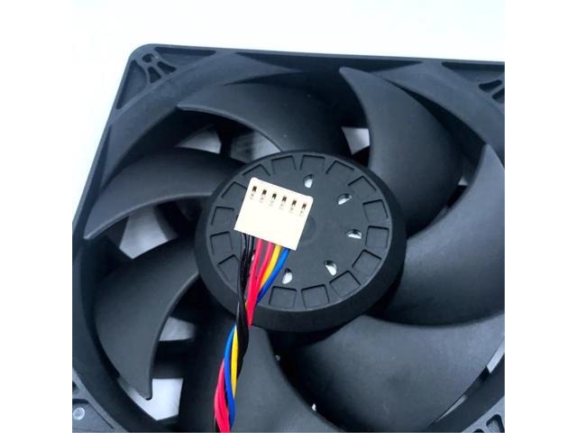 Powerful high-speed fan for E9+ and E10 Bitcoin mining rigs, 140mm 6-pin DC 12V 4A 5800RPM 280CFM cooling (green)