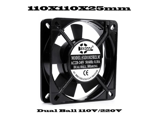 AC (220V) (SXD11025) Industrial Cabinet Cooling Fan with Dual Ball Bearings and Two Wires