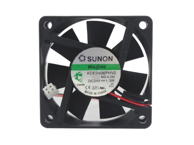 Two magnetic levitation 60x60x15mm IPC axial cooling fans for KDE2406PHV2 6015 60mm DC 24V 1.3W.