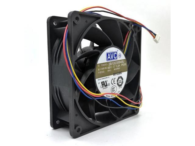120mm 48V Cooling Fan, 12cm, suitable for 2B12038B48U DC48V 1.30A, 120x120x38MM, 12cm, 4-wire inverter cooling fan.