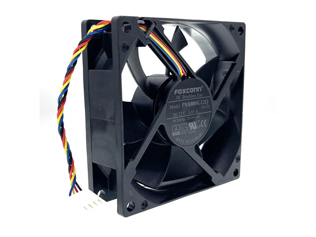 80mm 8025 12V PWM cooling fan, PVA080G12Q DVH85-A01 80X80X25mm 59CFM 4-wire 4-pin server inverter computer cooler.
