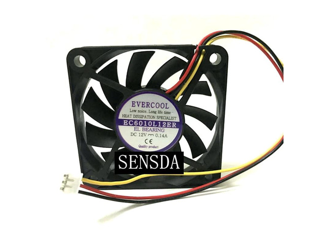 60mm Ultra-thin Fan EC6010L12ER 12V 0.14A 60*60*10mm Cooling Fan 3LINE 60m Ultra-thin Cooling Fan