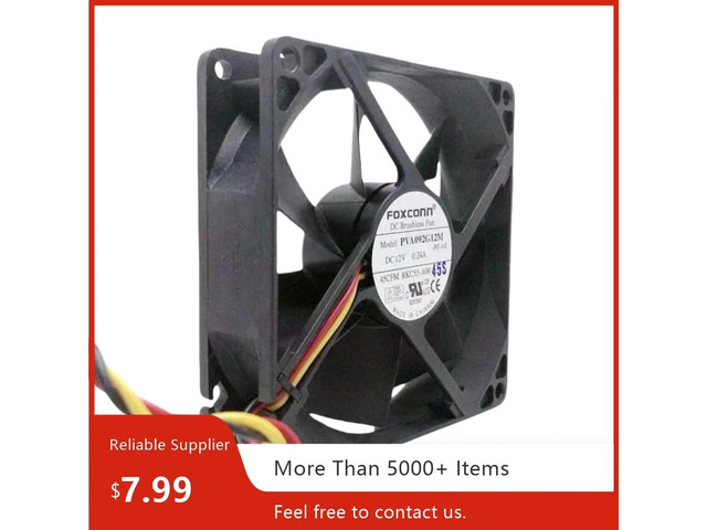 Suitable for PVA092G12M 92mm 9025 12V 3-pin hydraulic bearing cooling fan, suitable for PC chassis, CPUs, and servers.