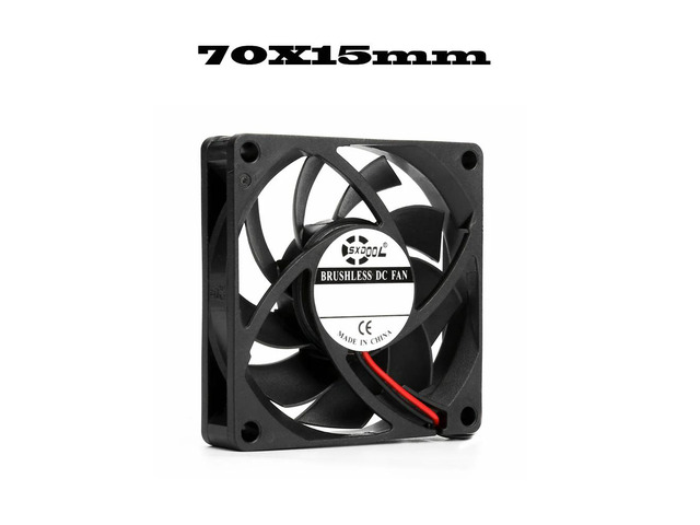 7015mm DC 24V axial cooling brushless motor housing, silent fan, 2-pin sliding bearing