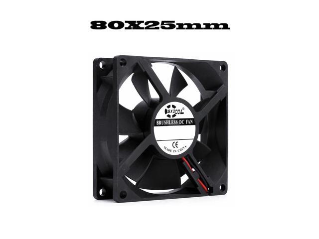 8025mm DC 24V axial cooling brushless motor housing, silent fan, 2-pin sliding bearing