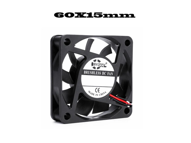 6015mm DC 5V axial cooling brushless motor housing, silent fan, 2-pin sliding bearing