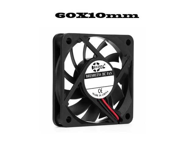 6010mm DC 5V Axial Cooling Brushless Motor Housing Silent Fan 2-Pin Sliding Bearing