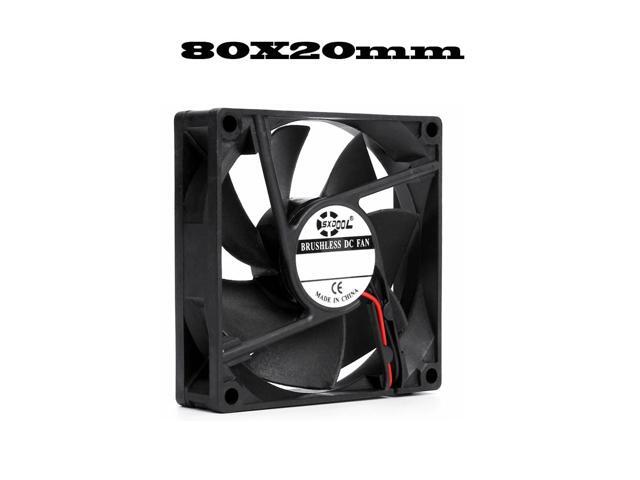 8020mm DC 5V Axial Cooling Brushless Motor Housing Silent Fan 2-Pin Sliding Bearing
