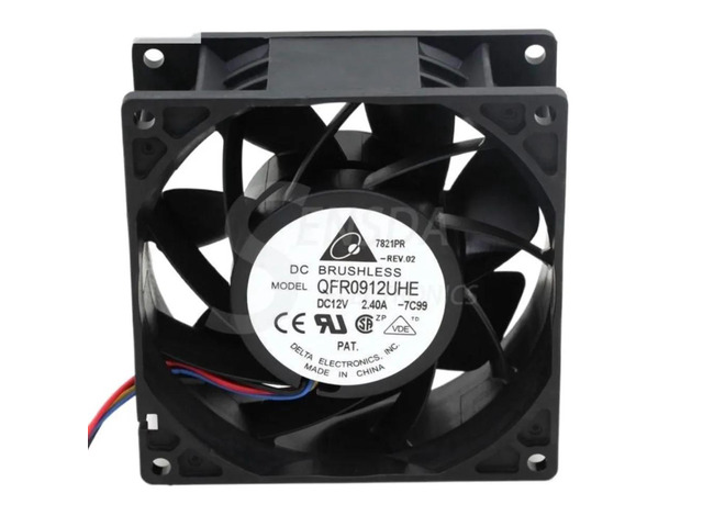 Suitable for 9cm QFR0912UHE 9238 90mm DC 12V 2.40A 4-pin PWM server inverter axial flow heatsink high-speed cooling fan.