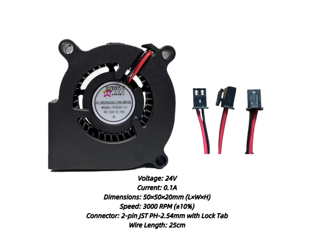 Suitable for SF5020SM, SF5020SL, and F5020 models: 50mm centrifugal 24V 0.20A fan Ultra-quiet turbine fan, suitable for air purifiers,...