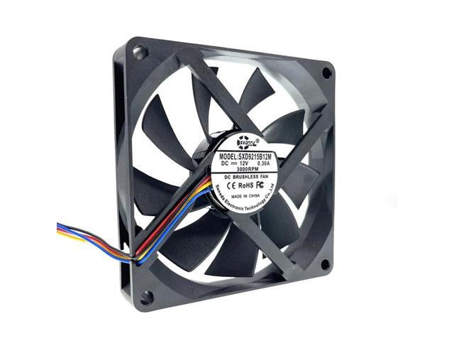 9015 9cm 90mm Ultra-thin Fan (90x90x15mm), DC12V 0.30A, Ball Bearing 3-Wire PWM Speed Control Computer Case CPU Cooling Fan