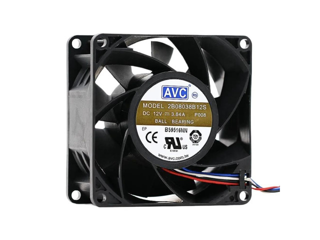 Suitable for 80*80*38 cm 8CM 12V 3.84A 2B08038B12S high-speed, high-performance fan.