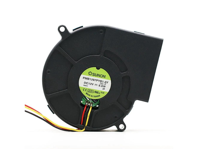 PMB1297PYB1-AY is a 12V 8.6W 9733 9 turbine blower cooling fan.