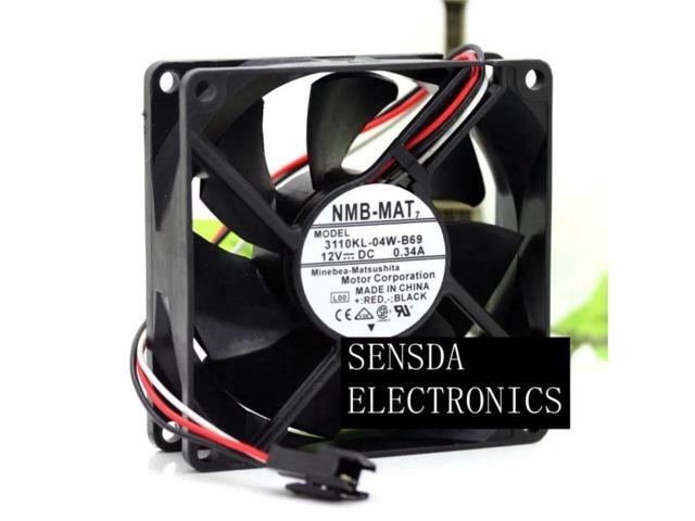 8cm Axial Chassis Fan 3110KL-04W-B69 for Servers/Inverters/CPUs 80mm 12V DC 42CFM 43dBA